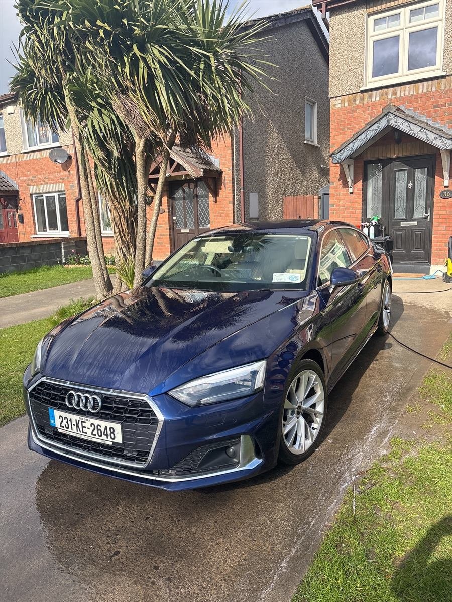 Navy Audi after a valet