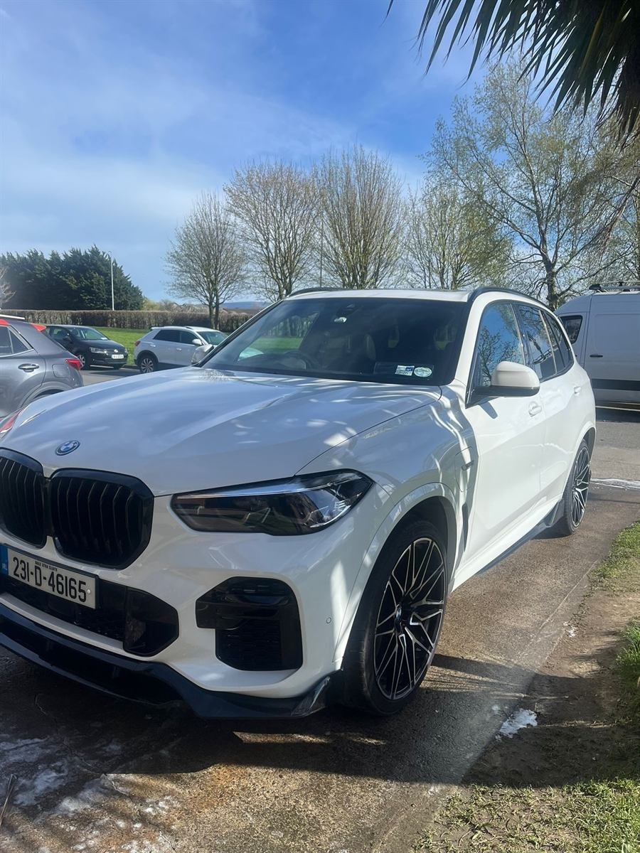 White BMW X5 after maintenance valet