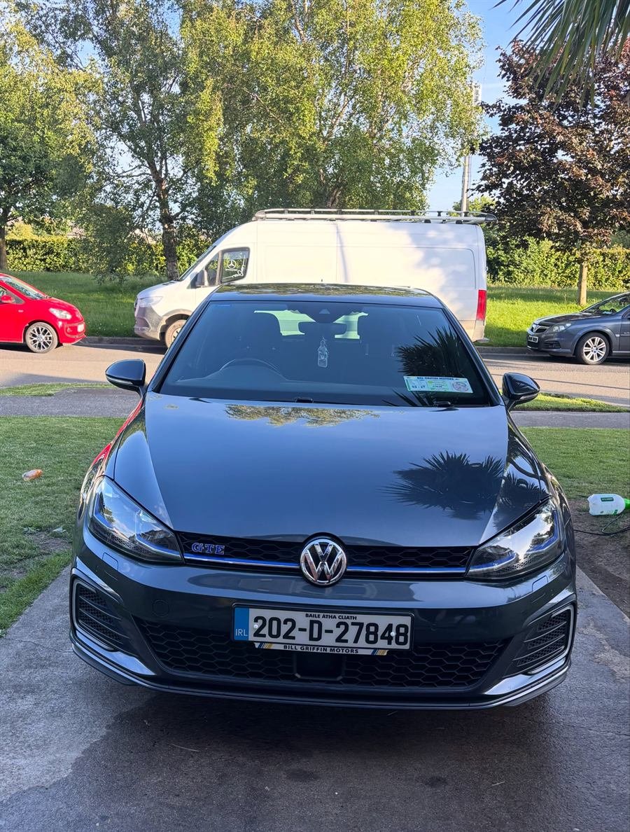 Grey Volkswagen Golf GTE after a valet