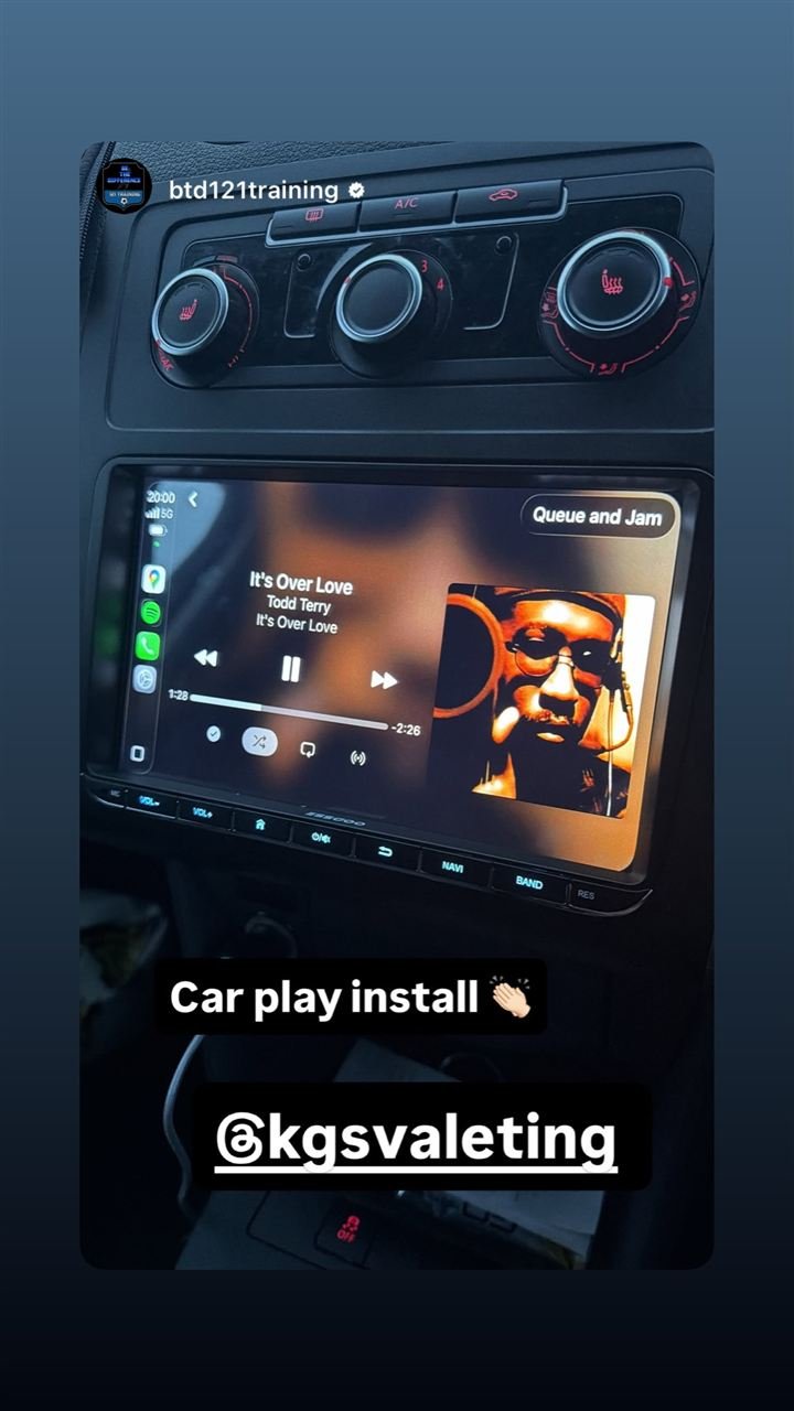 CarPlay touchscreen playing music after a KGS install